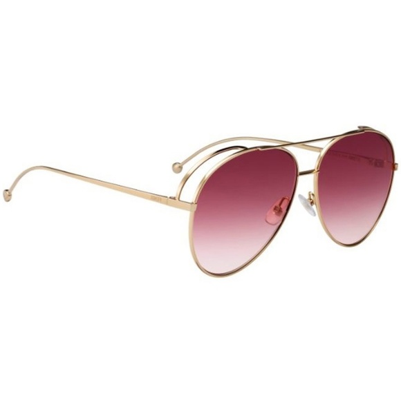 SOLD Fendi Sunglasses Gold w/Pink Lens - Picture 2 of 3
